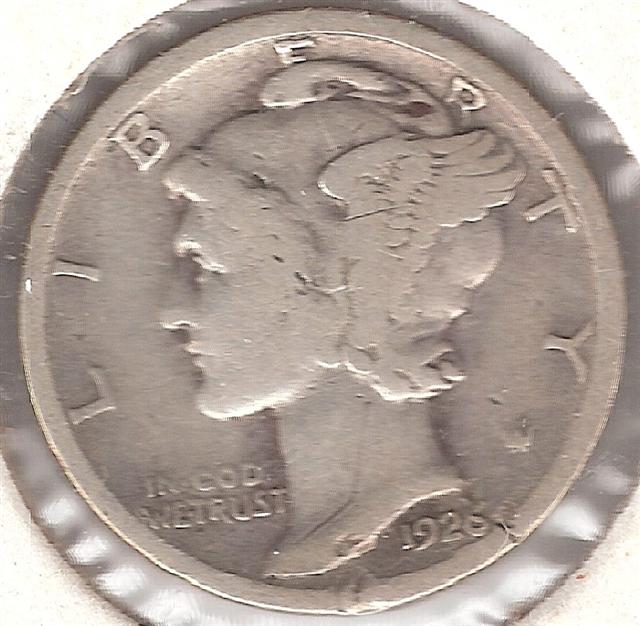 1926-s Mercury Dime Obverse